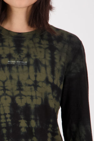 Icon Merino Air-Con Relaxed LS - Olive Tie Dye